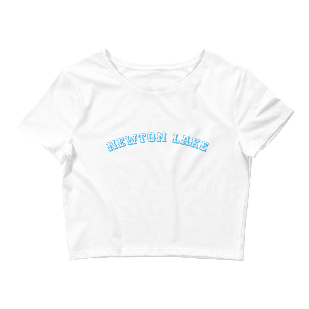 Newton Lake Arc Lettering Women’s Crop Tee