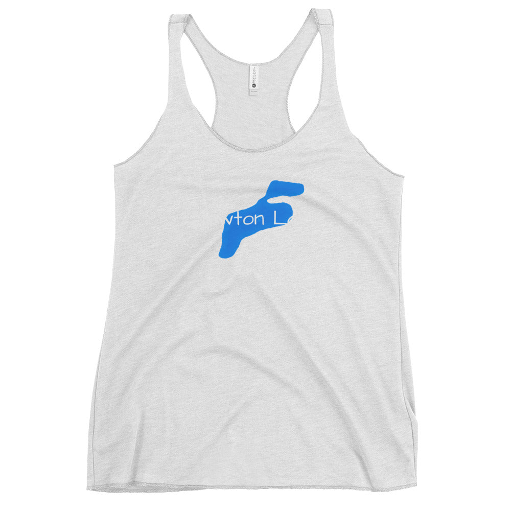 Newton Lake Outline Women's Racerback Tank