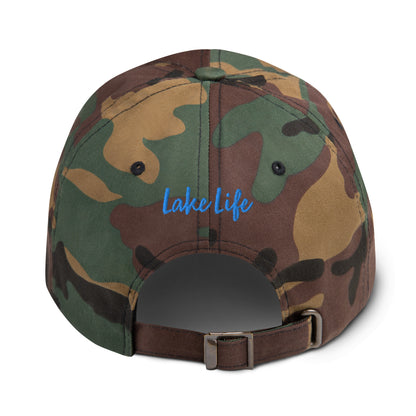 Newton Lake (front) Lake Life (back) Dad hat
