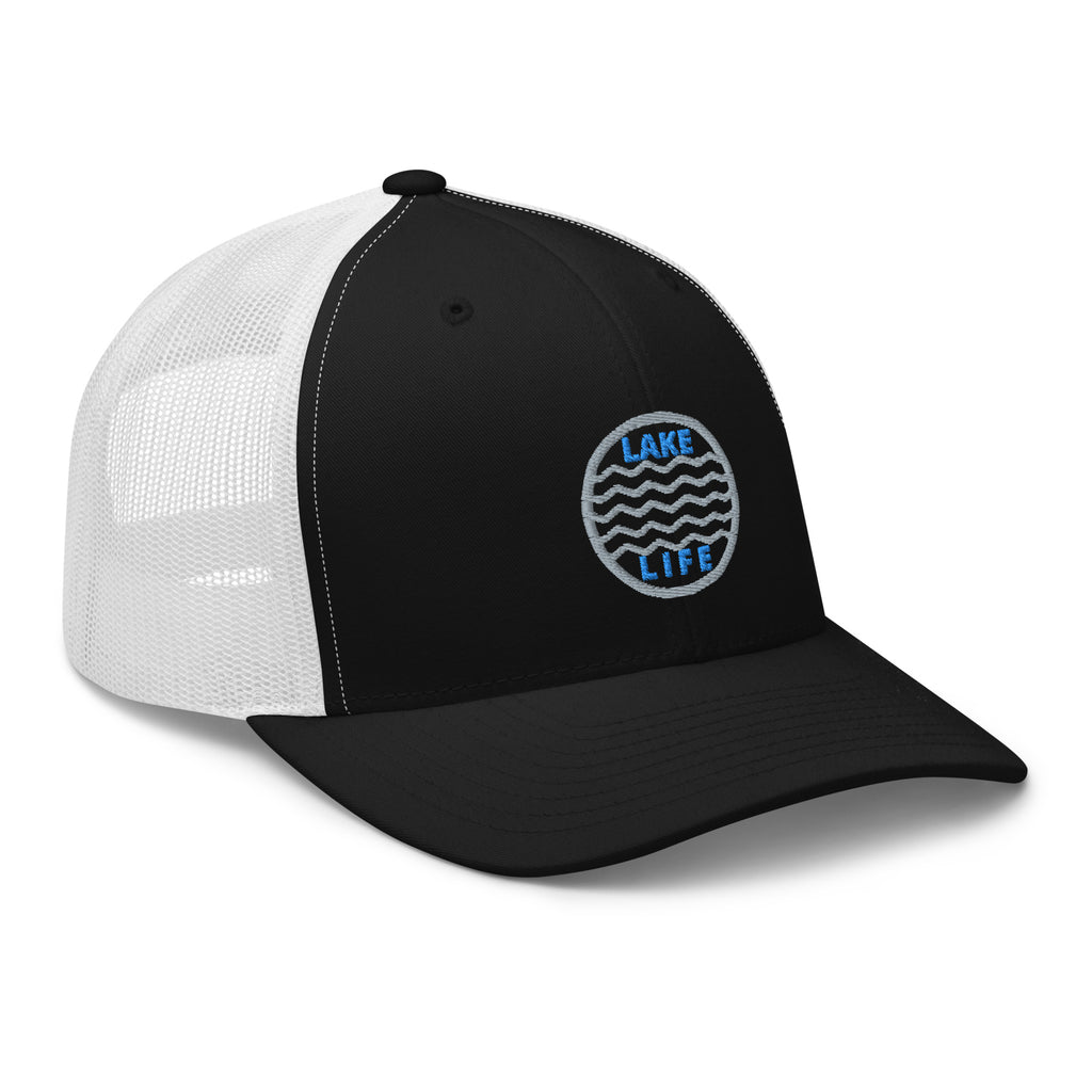 Lake Life Circle Logo Water Ripples Trucker Cap