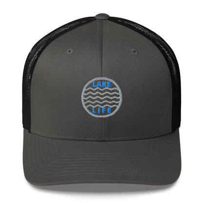 Lake Life Circle Logo Water Ripples Trucker Cap