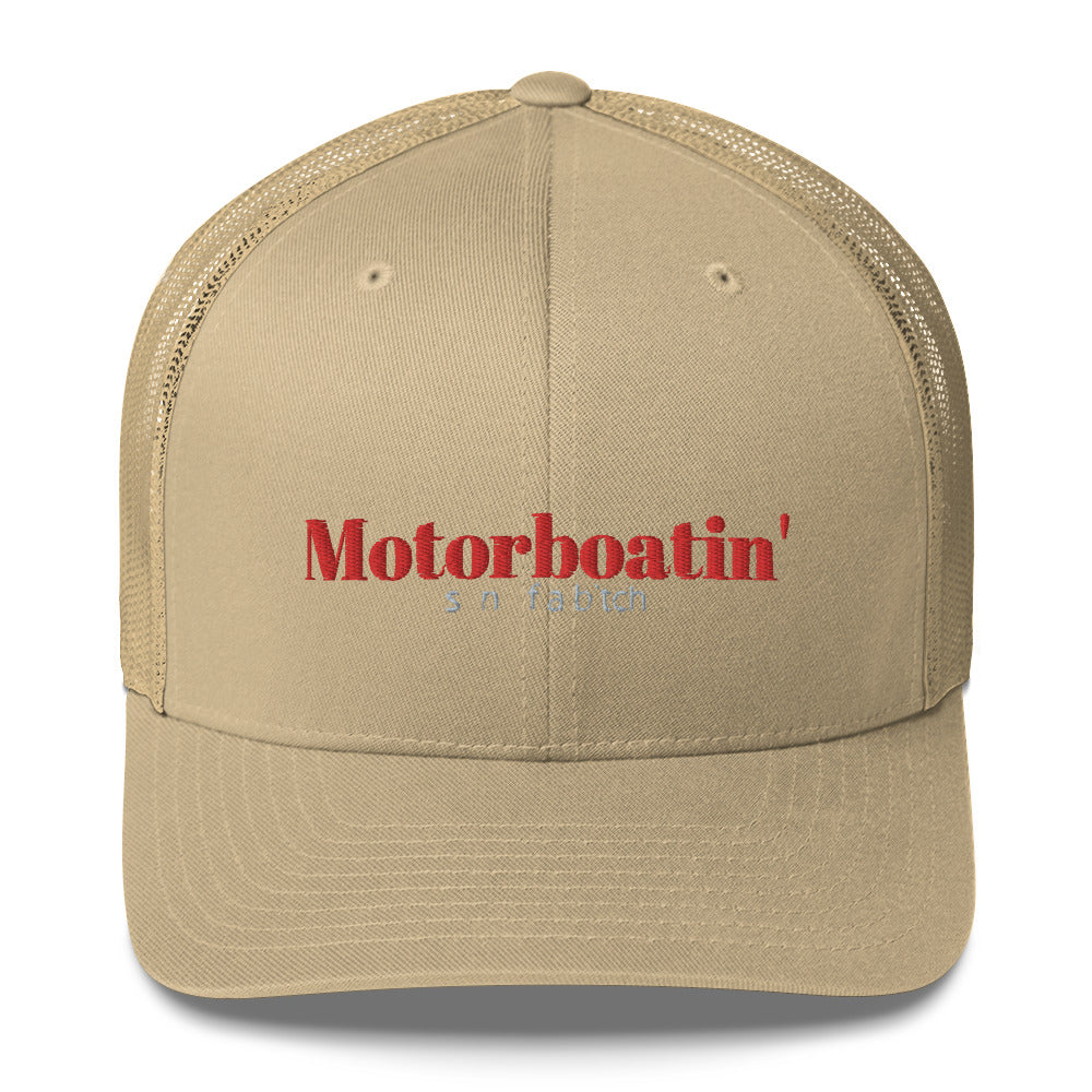 Motorboatin' Son of a Bitch Trucker Cap