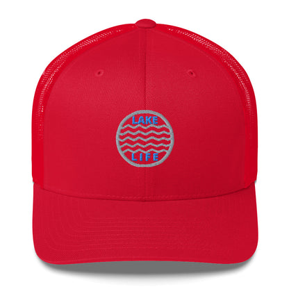 Lake Life Circle Logo Water Ripples Trucker Cap