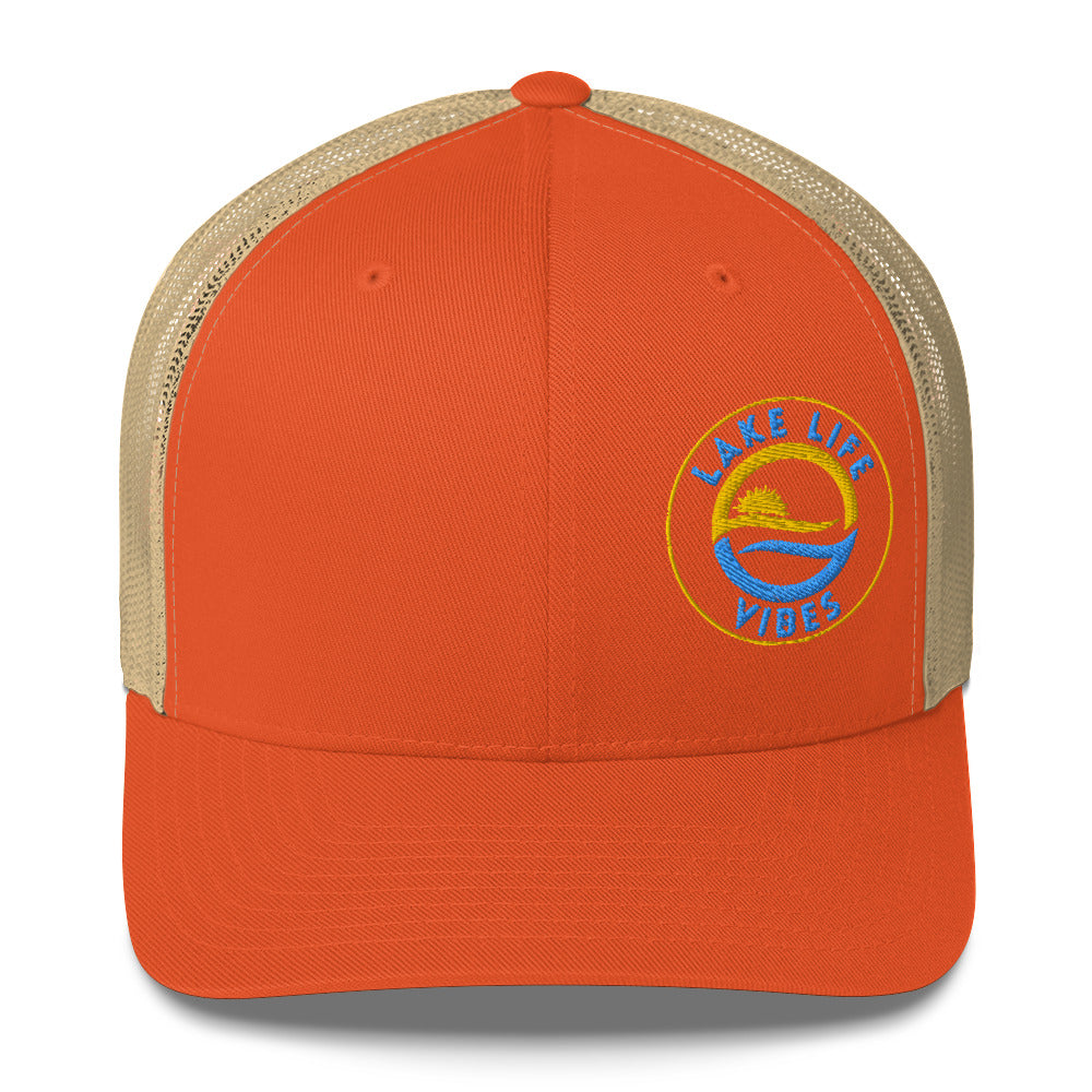 Lake Life Vibes Logo Trucker Cap