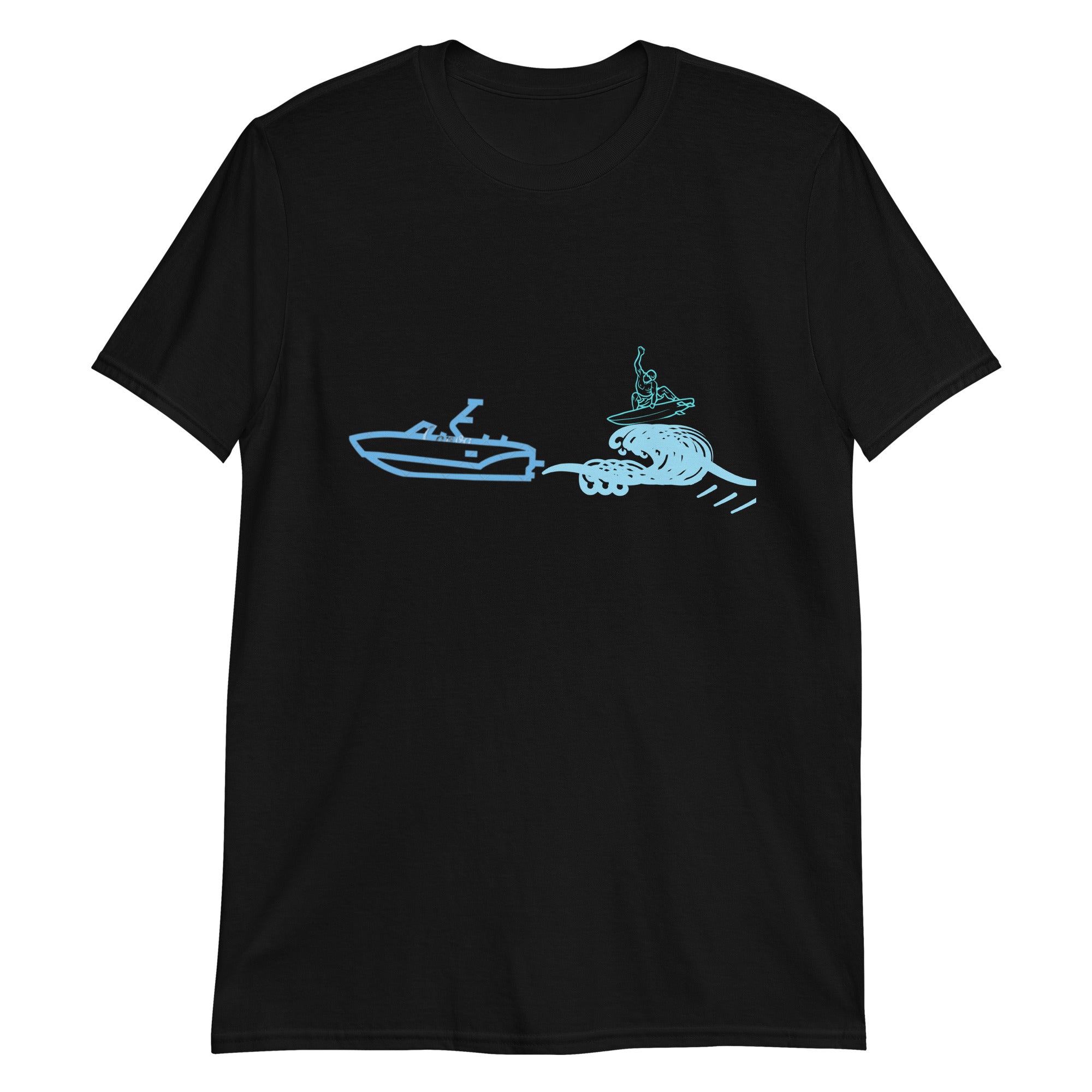WakeSurf Big Wave With Surfer On Wave Short-Sleeve Unisex T-Shirt