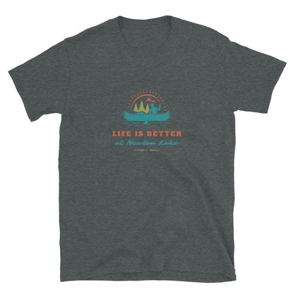 Life Is Better at Newton Lake Short-Sleeve Unisex T-Shirt