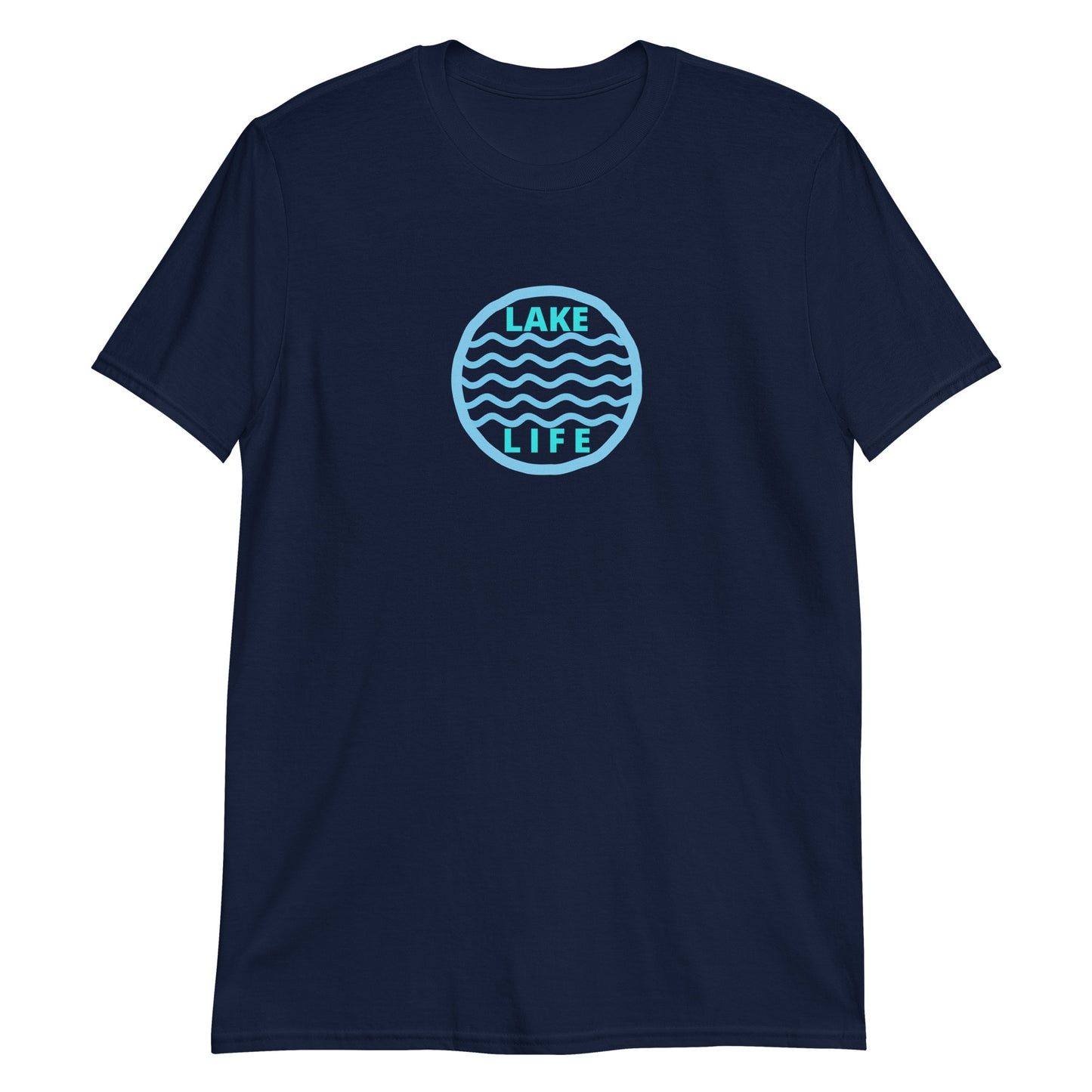 Lake Life Circle Logo With Wave Ripples Short-Sleeve Unisex T-Shirt