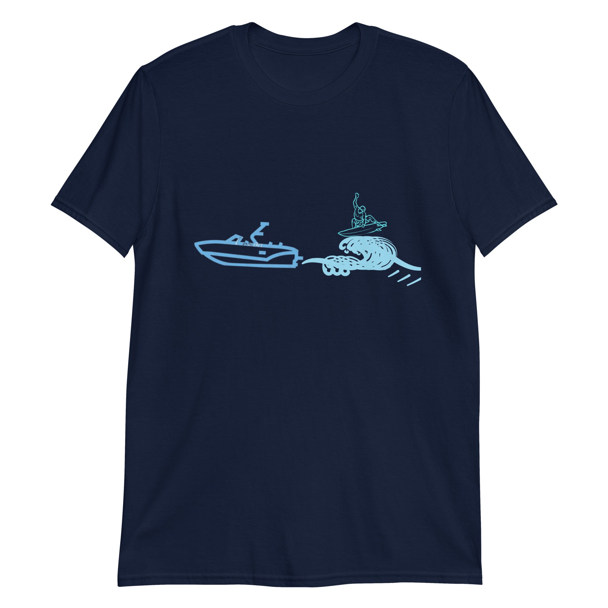 WakeSurf Big Wave With Surfer On Wave Short-Sleeve Unisex T-Shirt
