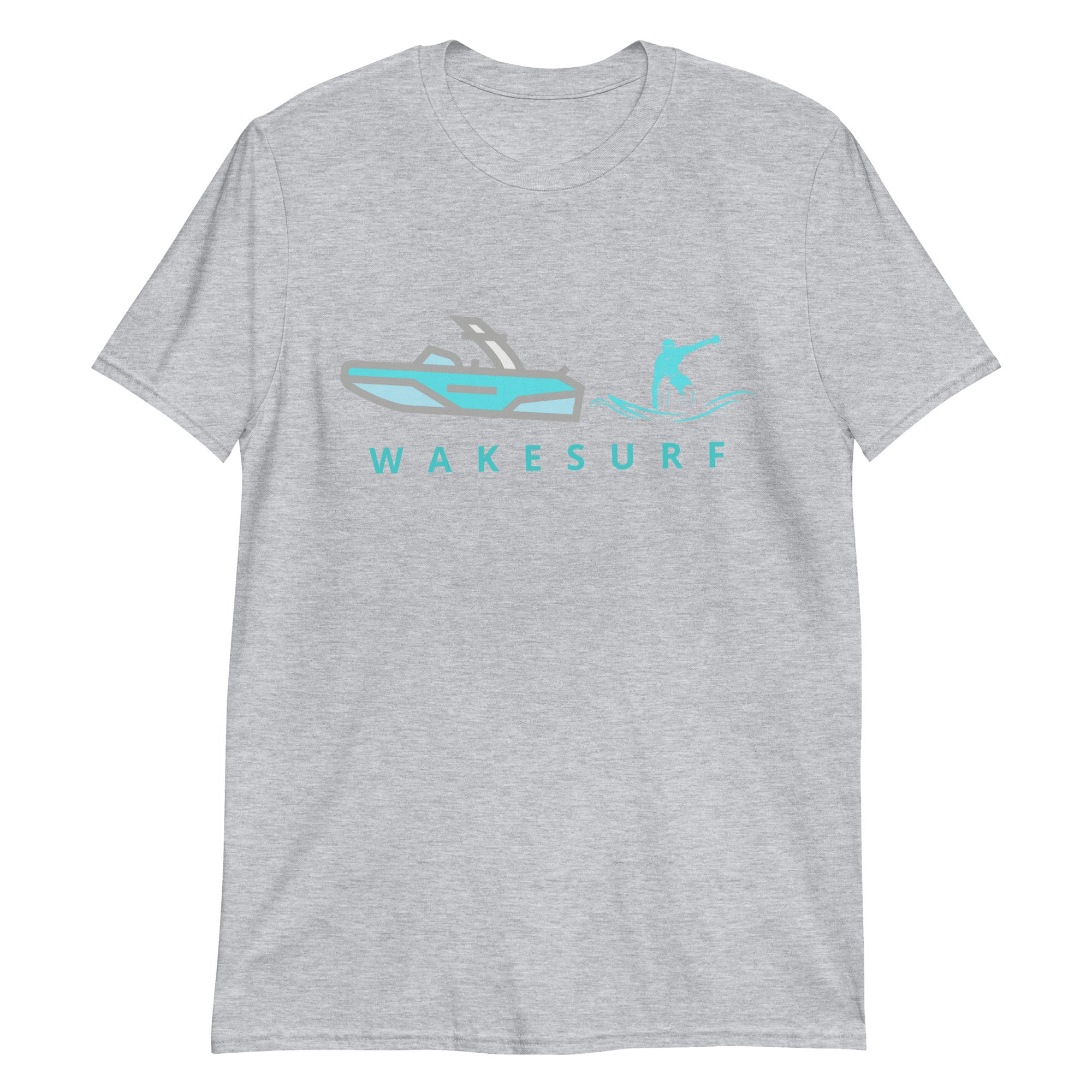 Wakesurf Boat & Surfer Wakesurfing Short-Sleeve Unisex T-Shirt
