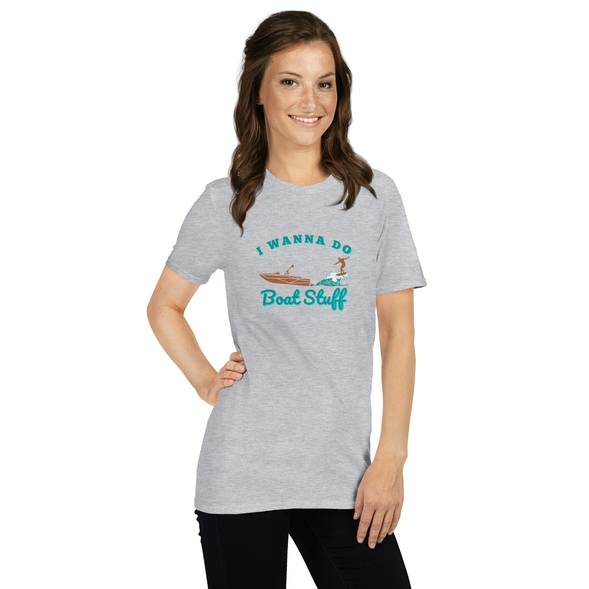 I Wanna Do Boat Stuff Wakesurfing Short-Sleeve Unisex T-Shirt