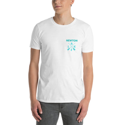 Newton Lake X Oars on Left Chest Short-Sleeve Unisex T-Shirt