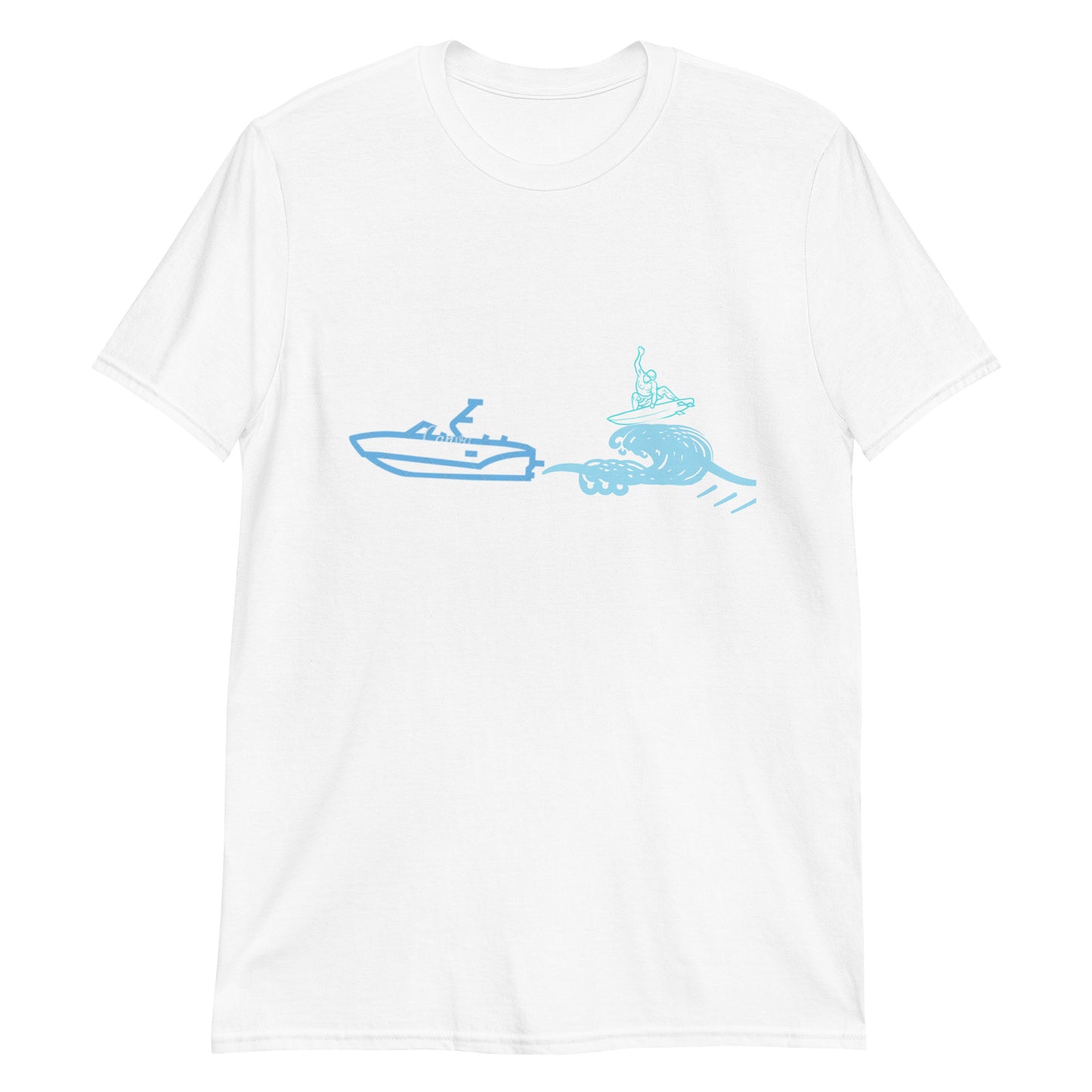 WakeSurf Big Wave With Surfer On Wave Short-Sleeve Unisex T-Shirt