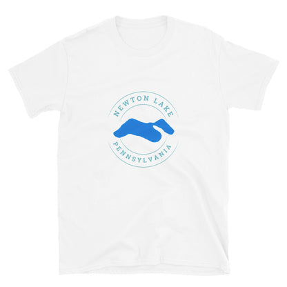 Newton Lake Pennsylvania Lake Outline Short-Sleeve Unisex T-Shirt
