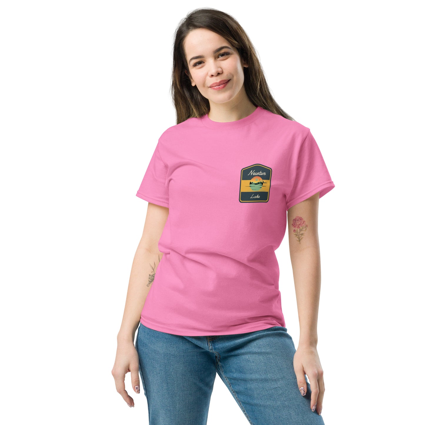 Newton Lake Badge Left Chest Unisex classic tee