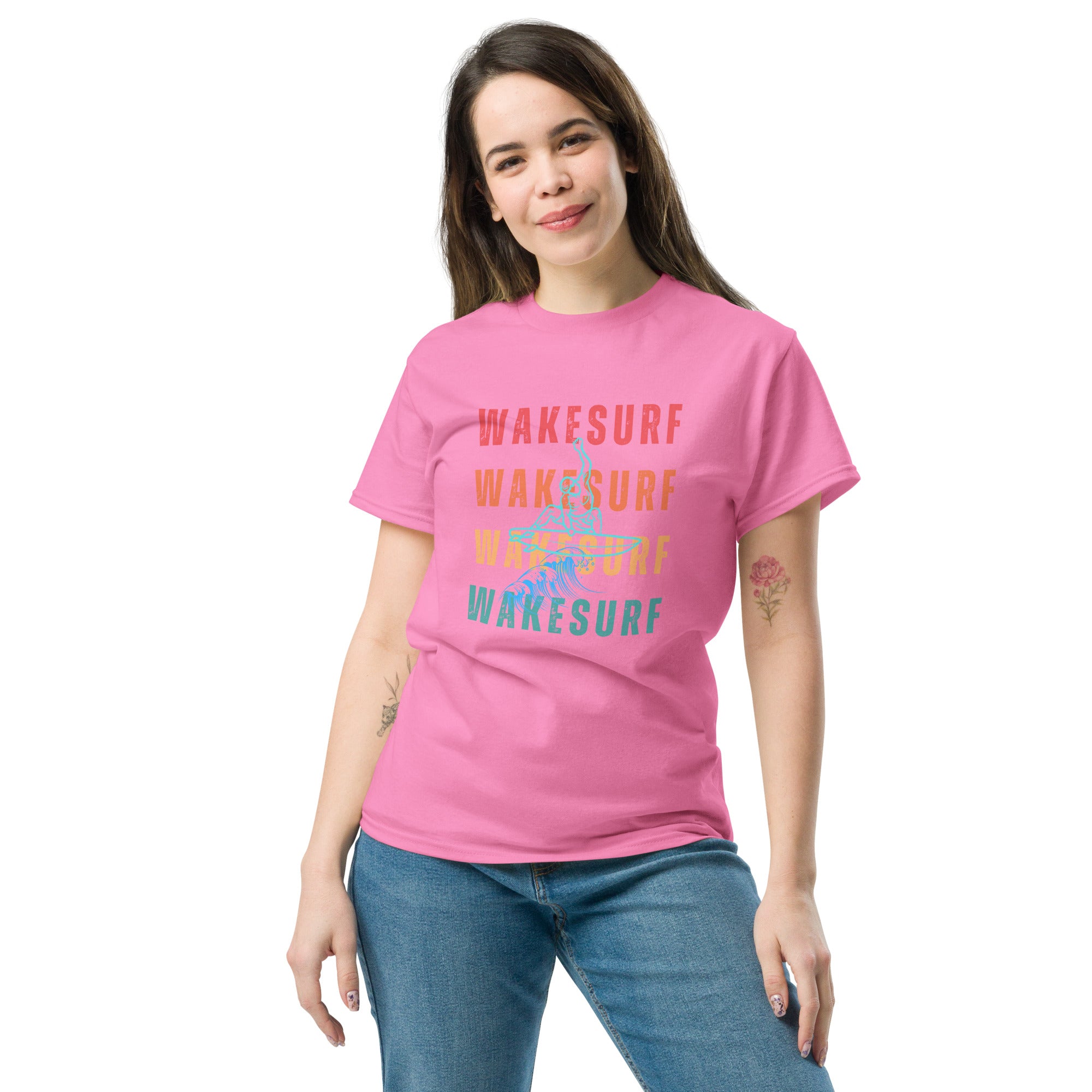 WAKESURF background wakesurfer Unisex classic tee