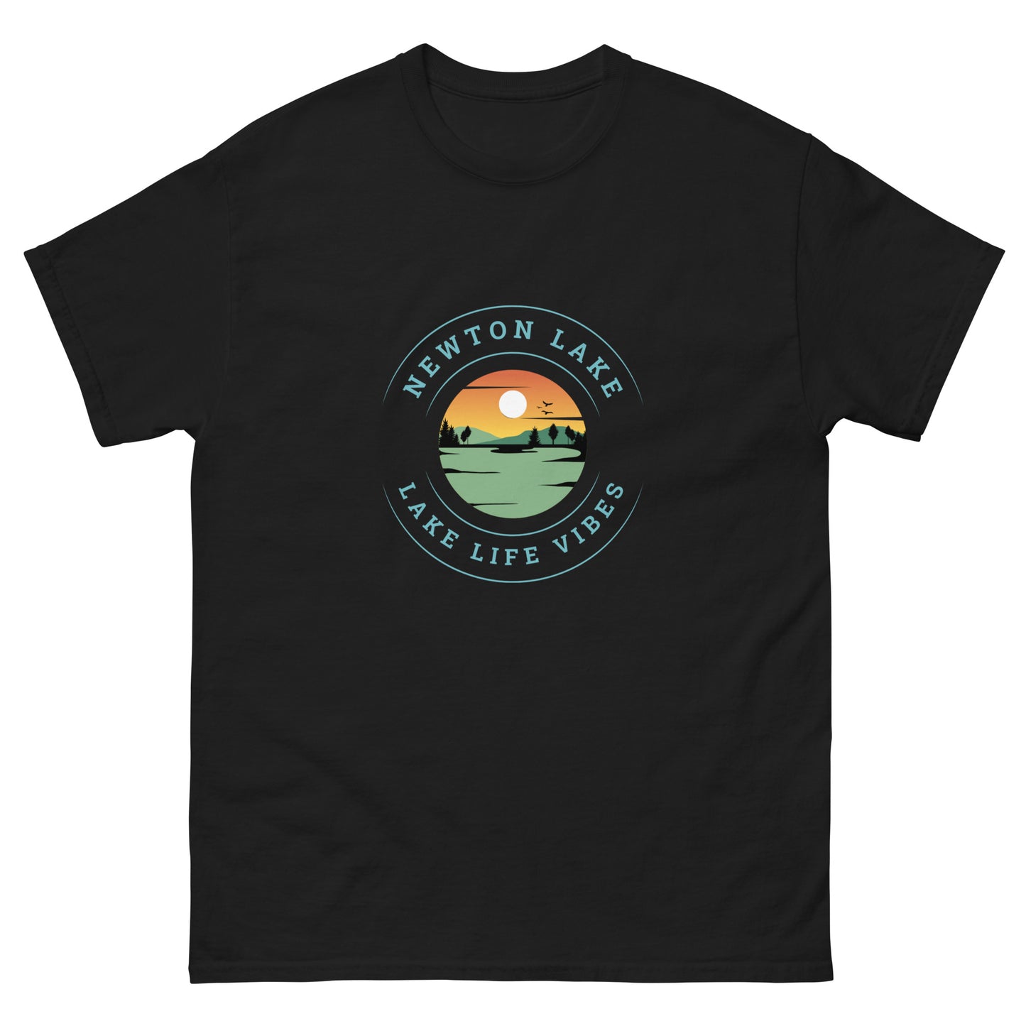Newton Lake Sunset Unisex classic tee