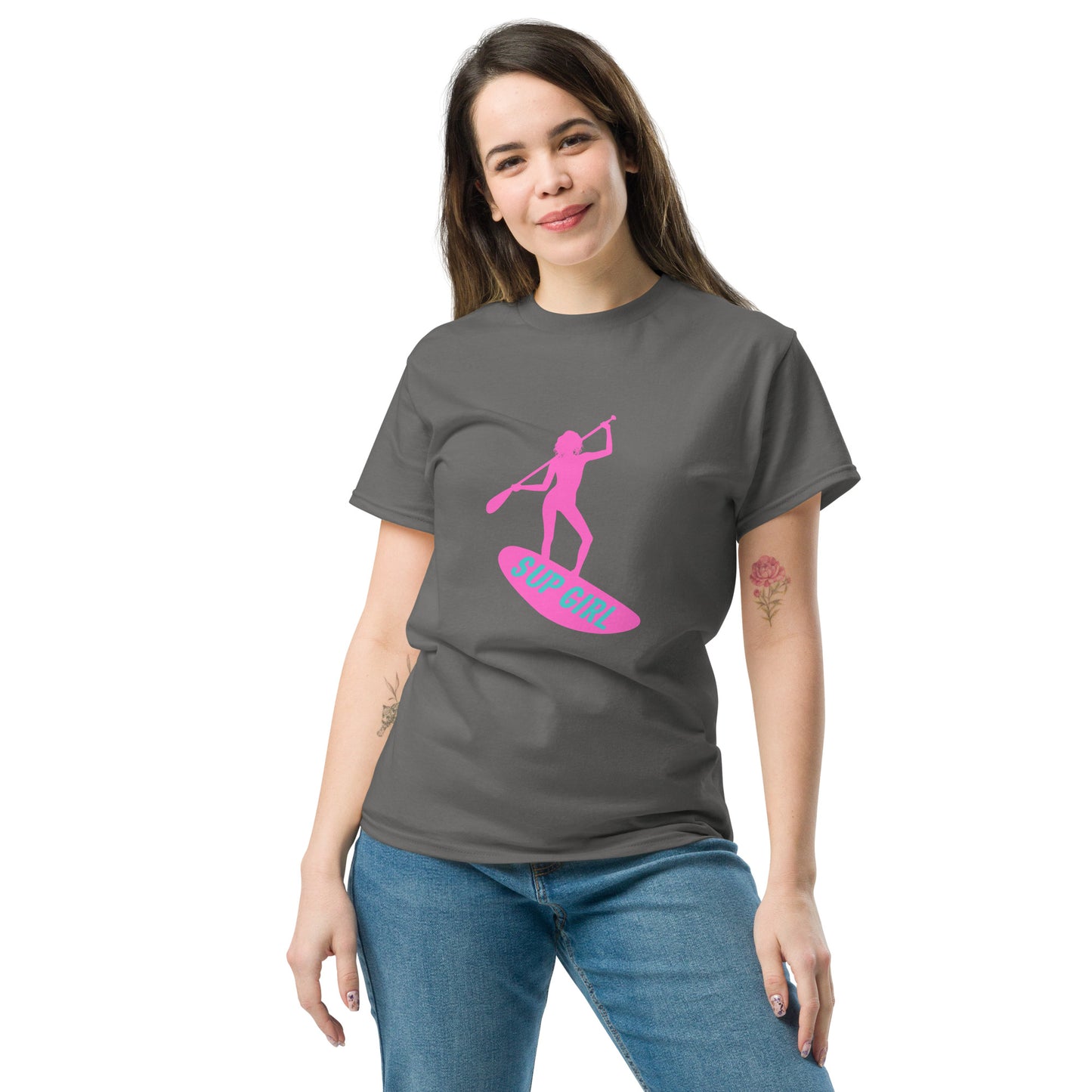 Sup Girl Pink Paddle Girl classic tee
