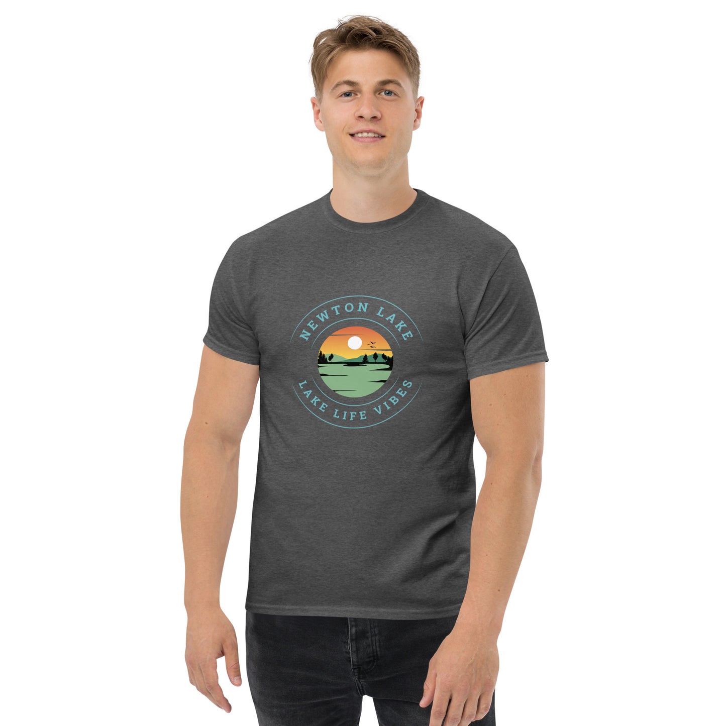 Newton Lake Sunset Unisex classic tee