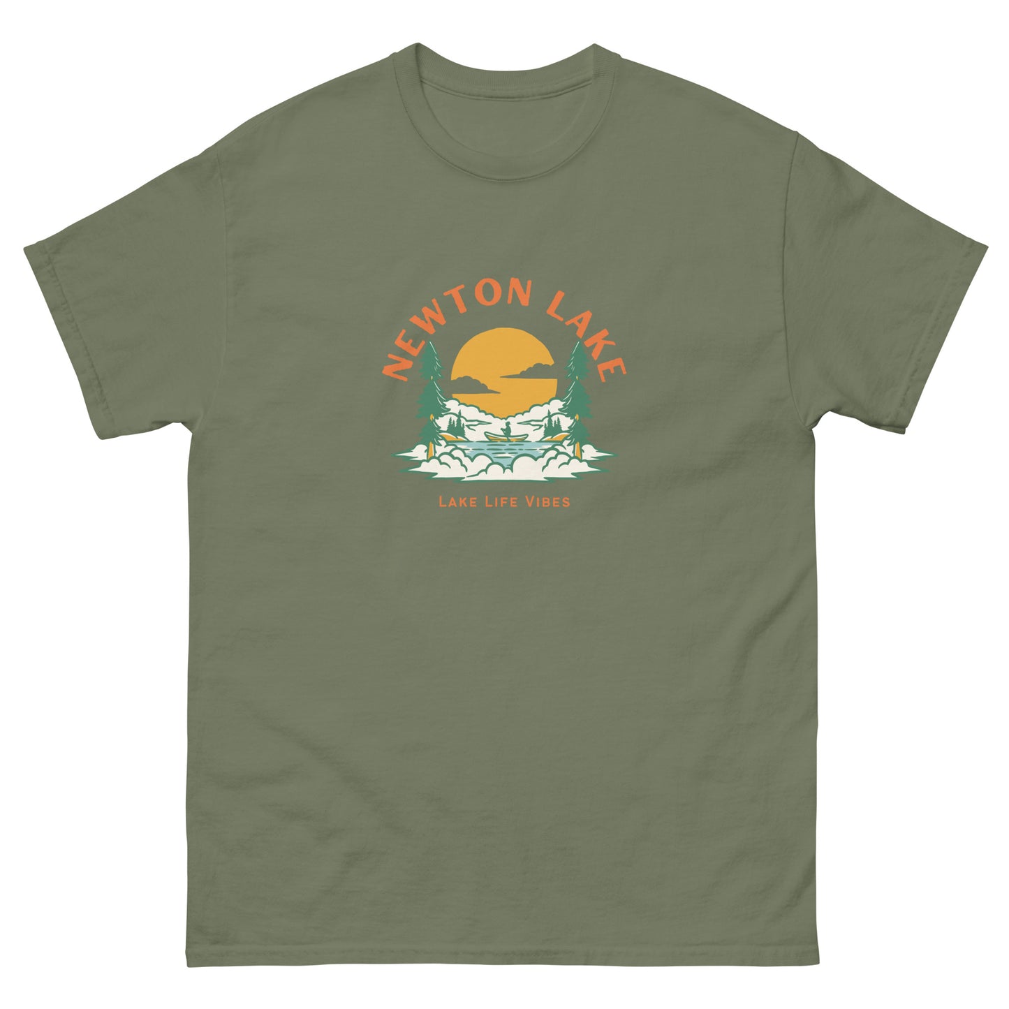 Newton Lake Trees and Lake Unisex classic tee