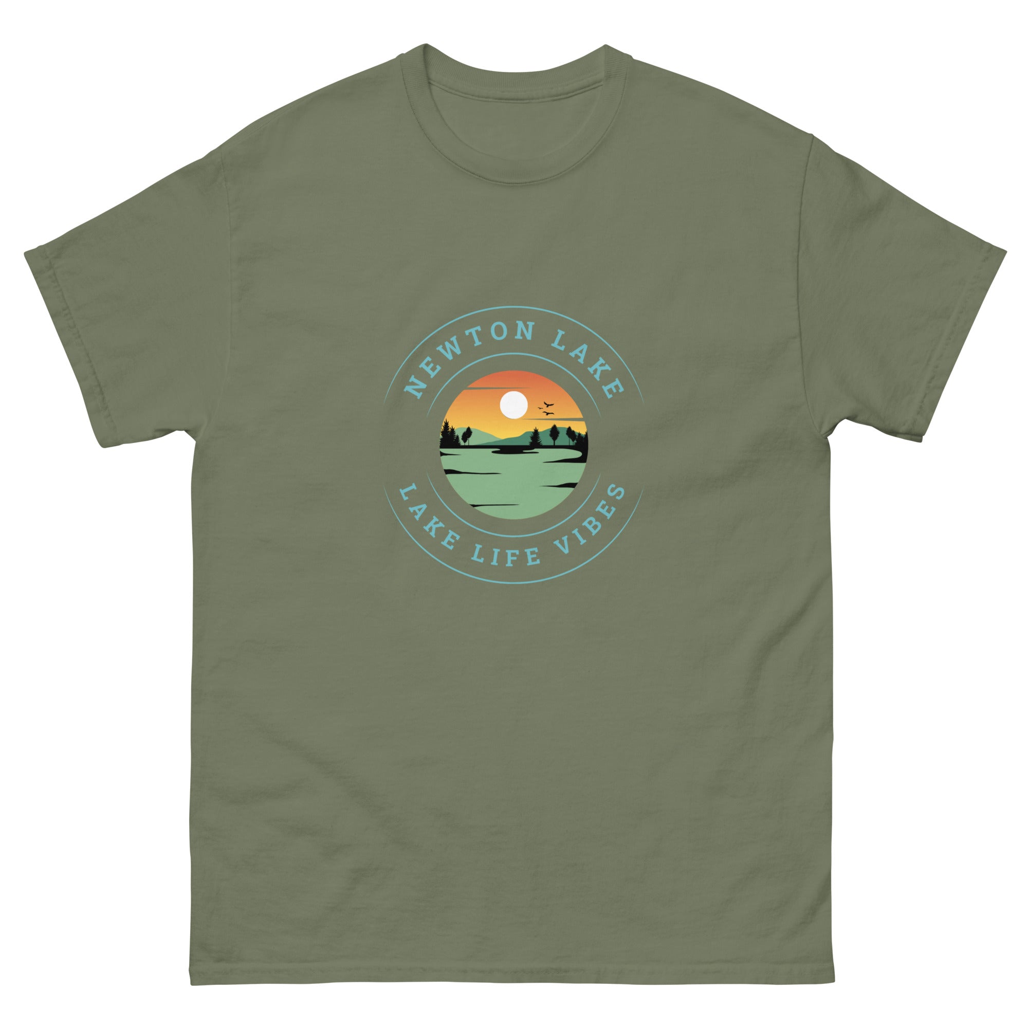 Newton Lake Sunset Unisex classic tee