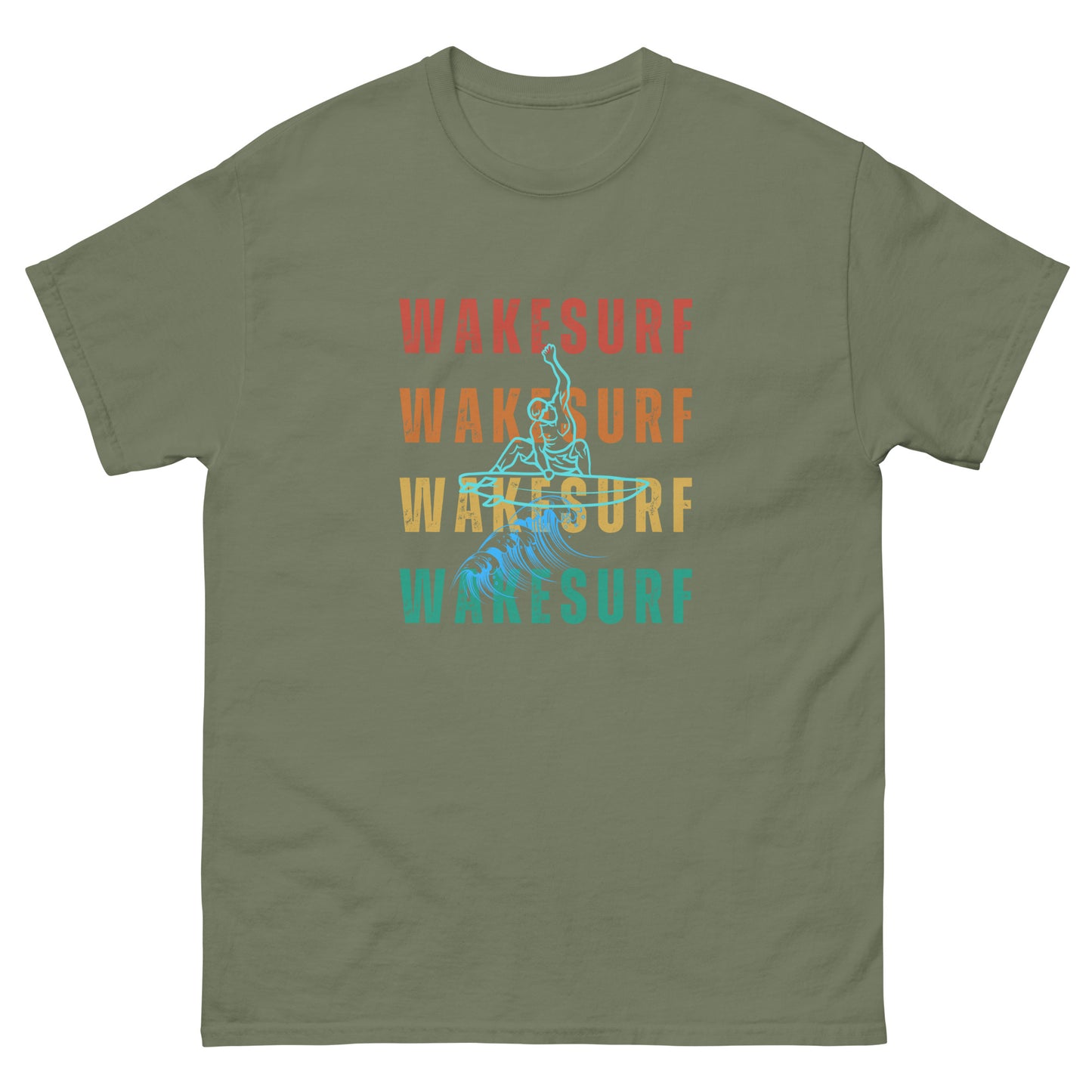 WAKESURF background wakesurfer Unisex classic tee