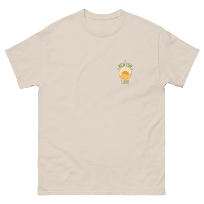 Newton Lake Small Left Chest Sunset Unisex classic tee