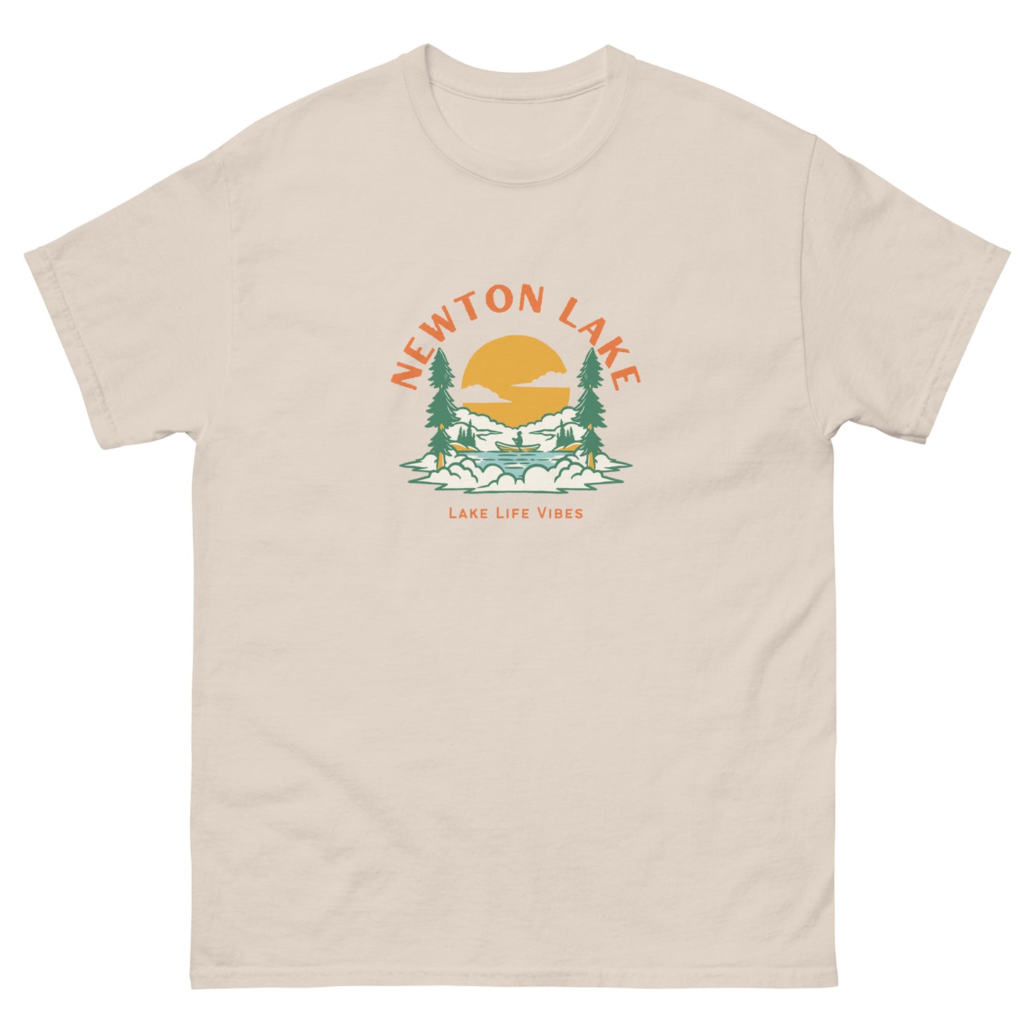 Newton Lake Trees and Lake Unisex classic tee