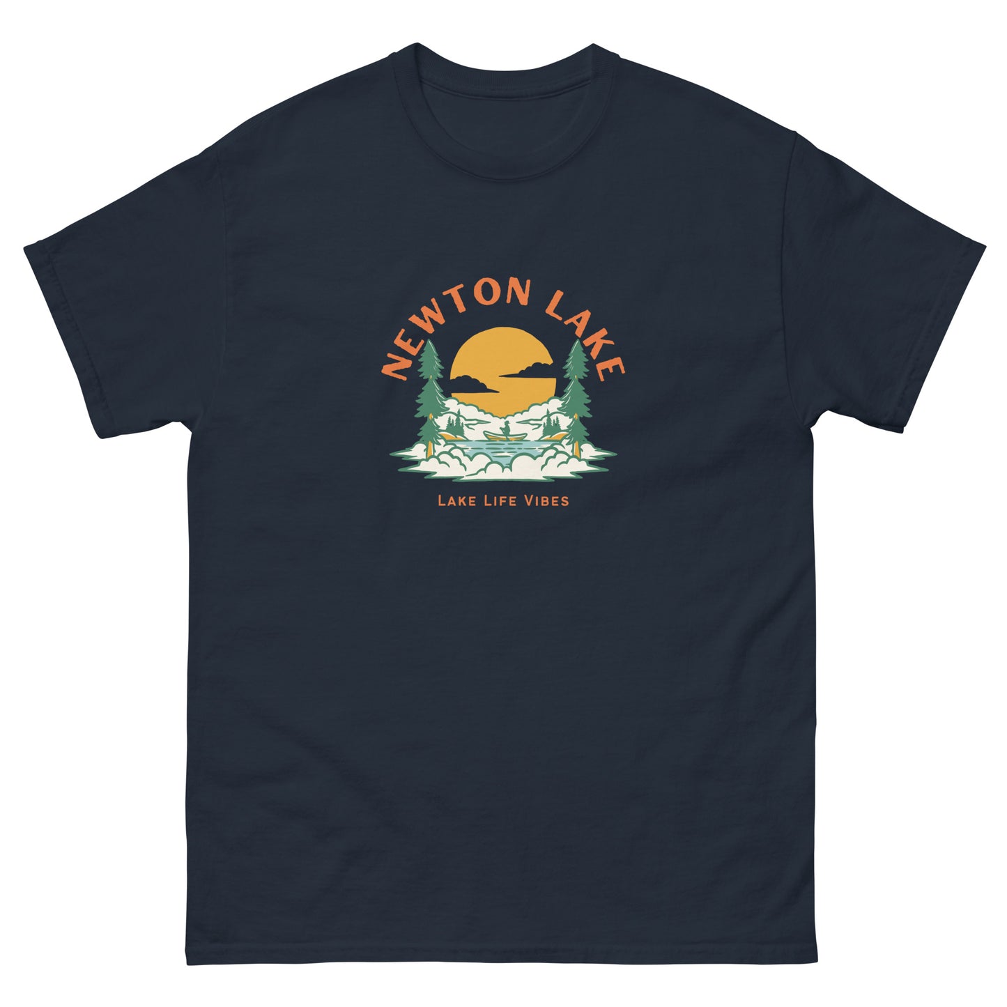 Newton Lake Trees and Lake Unisex classic tee