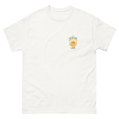 Newton Lake Small Left Chest Sunset Unisex classic tee