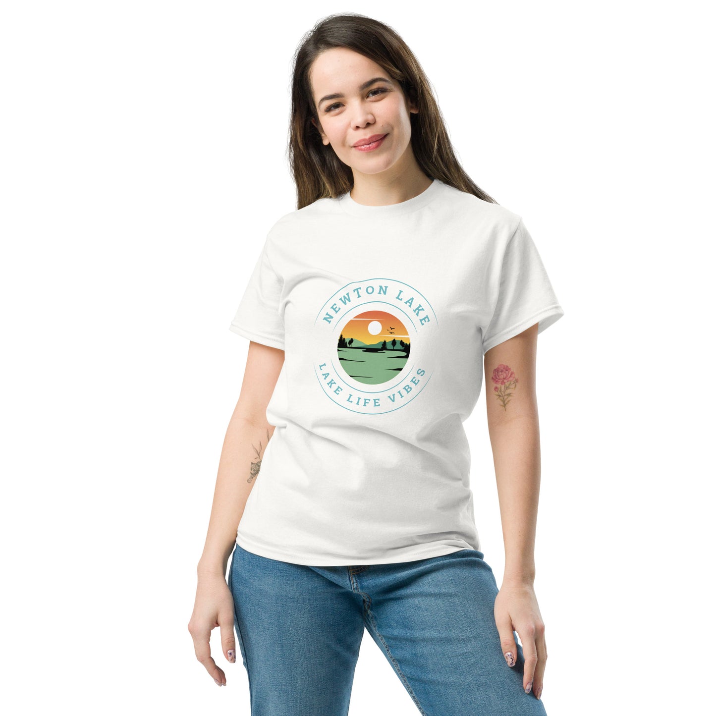 Newton Lake Sunset Unisex classic tee