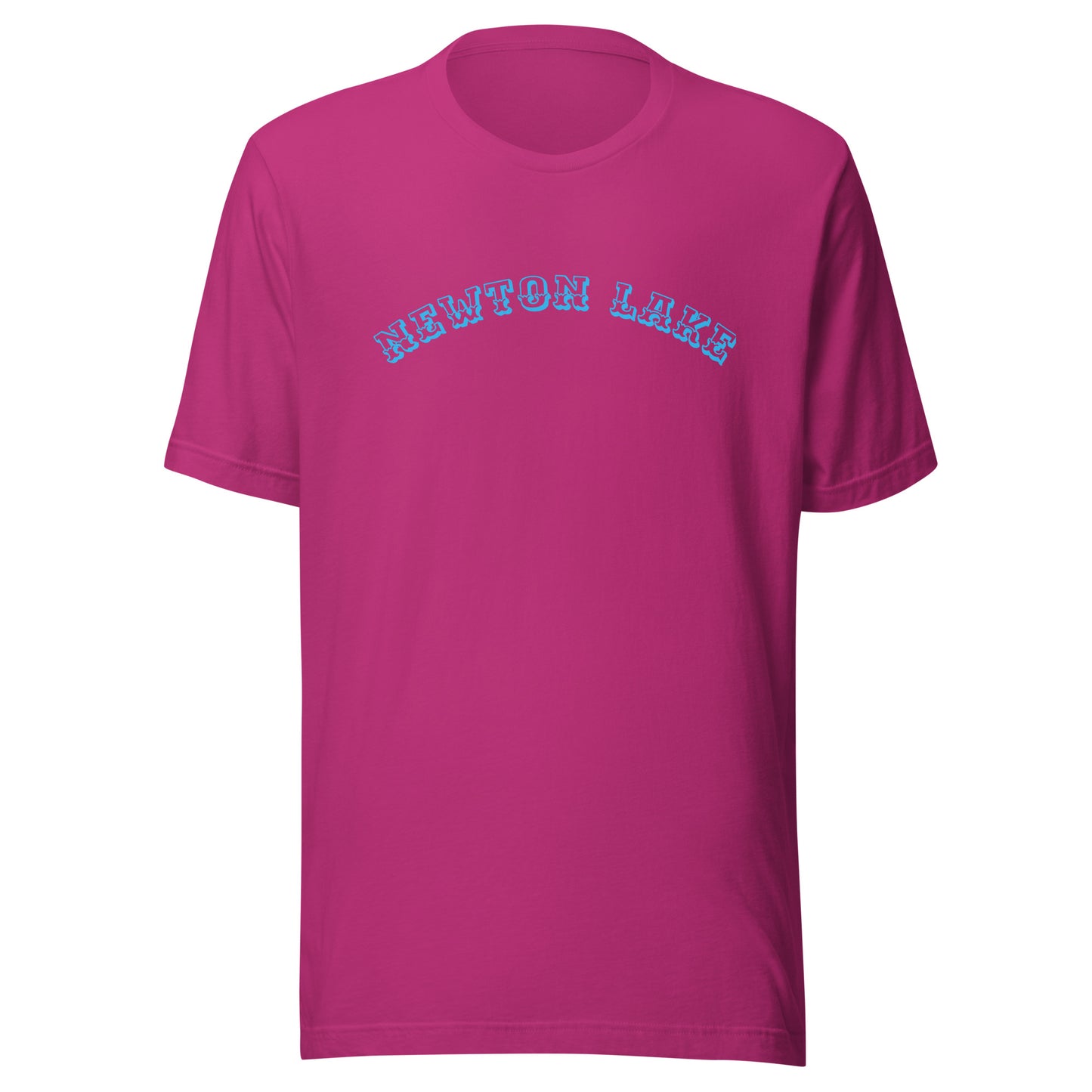 Newton Lake Arc across Chest Unisex t-shirt