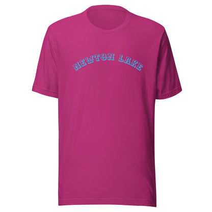 Newton Lake Arc across Chest Unisex t-shirt