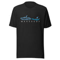 Wakesurf Boat with wakesurfer Unisex t-shirt