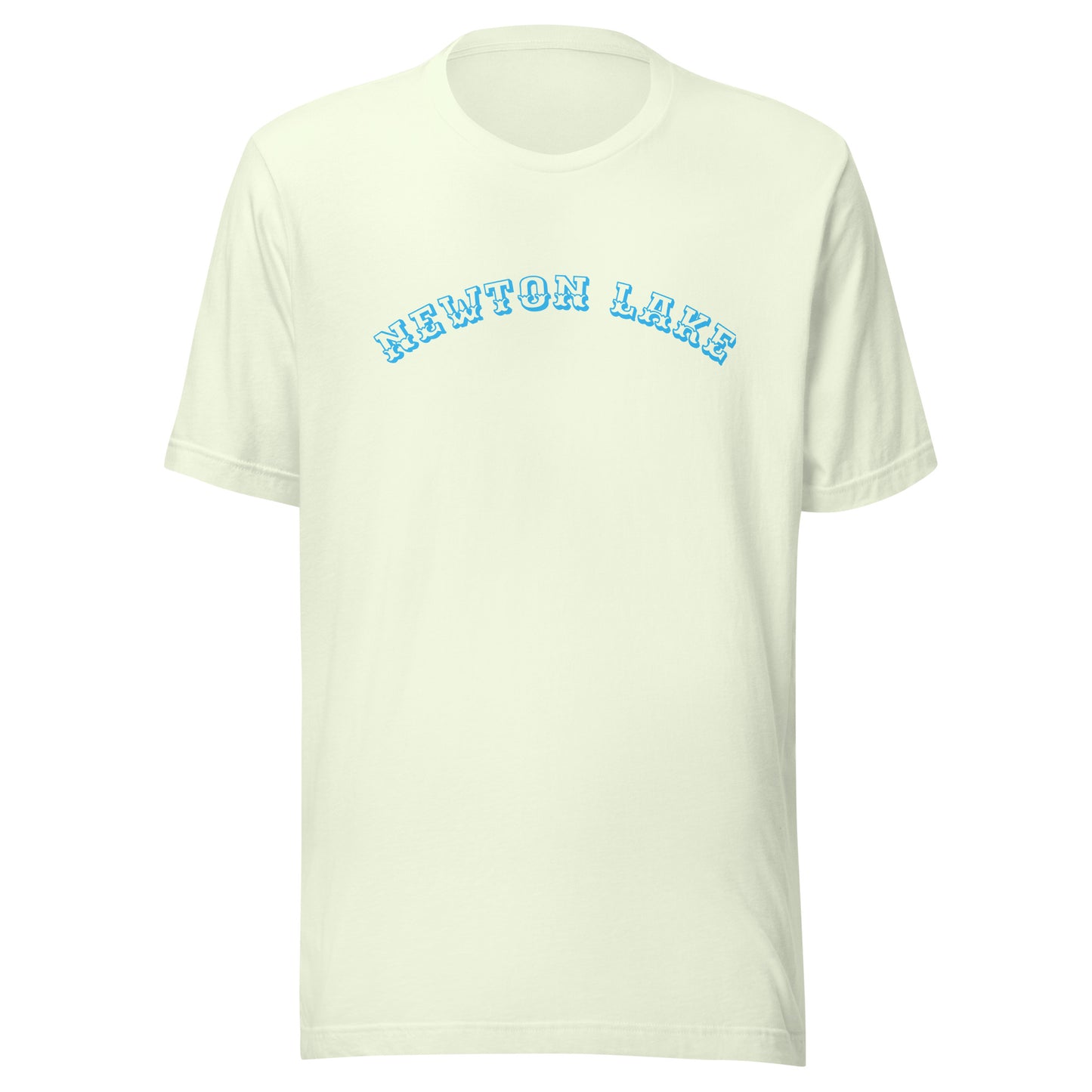 Newton Lake Arc across Chest Unisex t-shirt