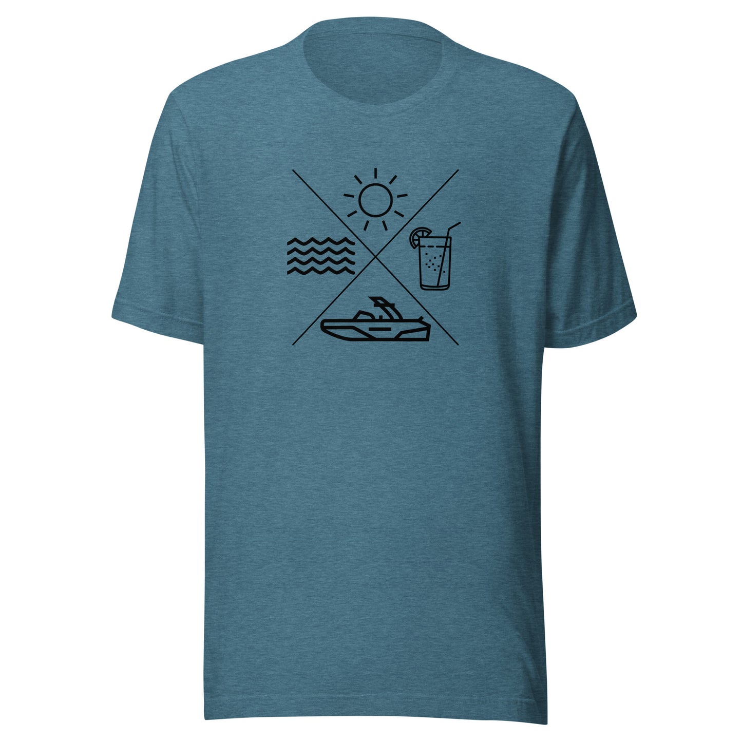 Lake Life X Sun Drink Boat Water Unisex t-shirt