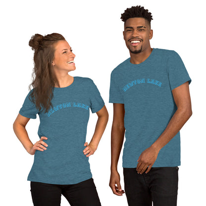 Newton Lake Arc across Chest Unisex t-shirt