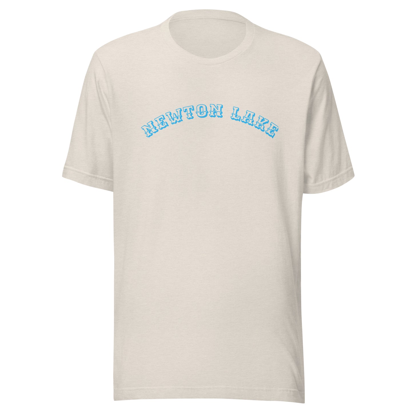 Newton Lake Arc across Chest Unisex t-shirt