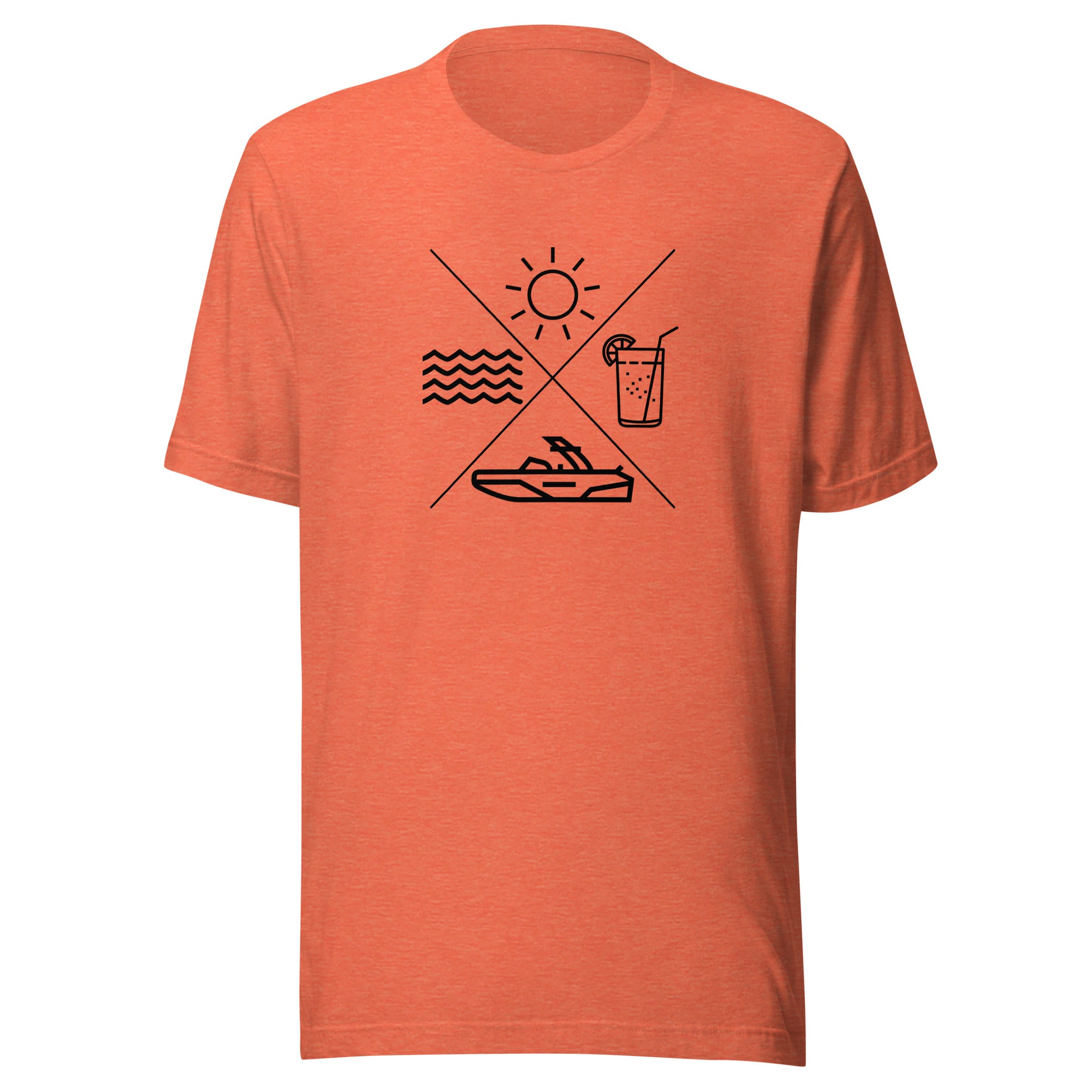 Lake Life X Sun Drink Boat Water Unisex t-shirt