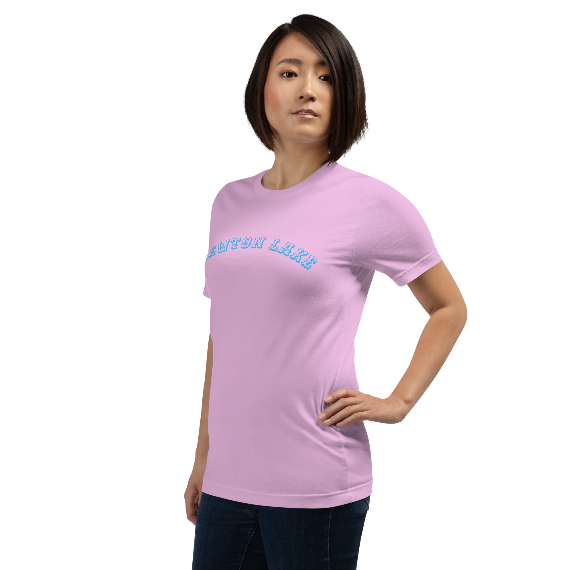 Newton Lake Arc across Chest Unisex t-shirt
