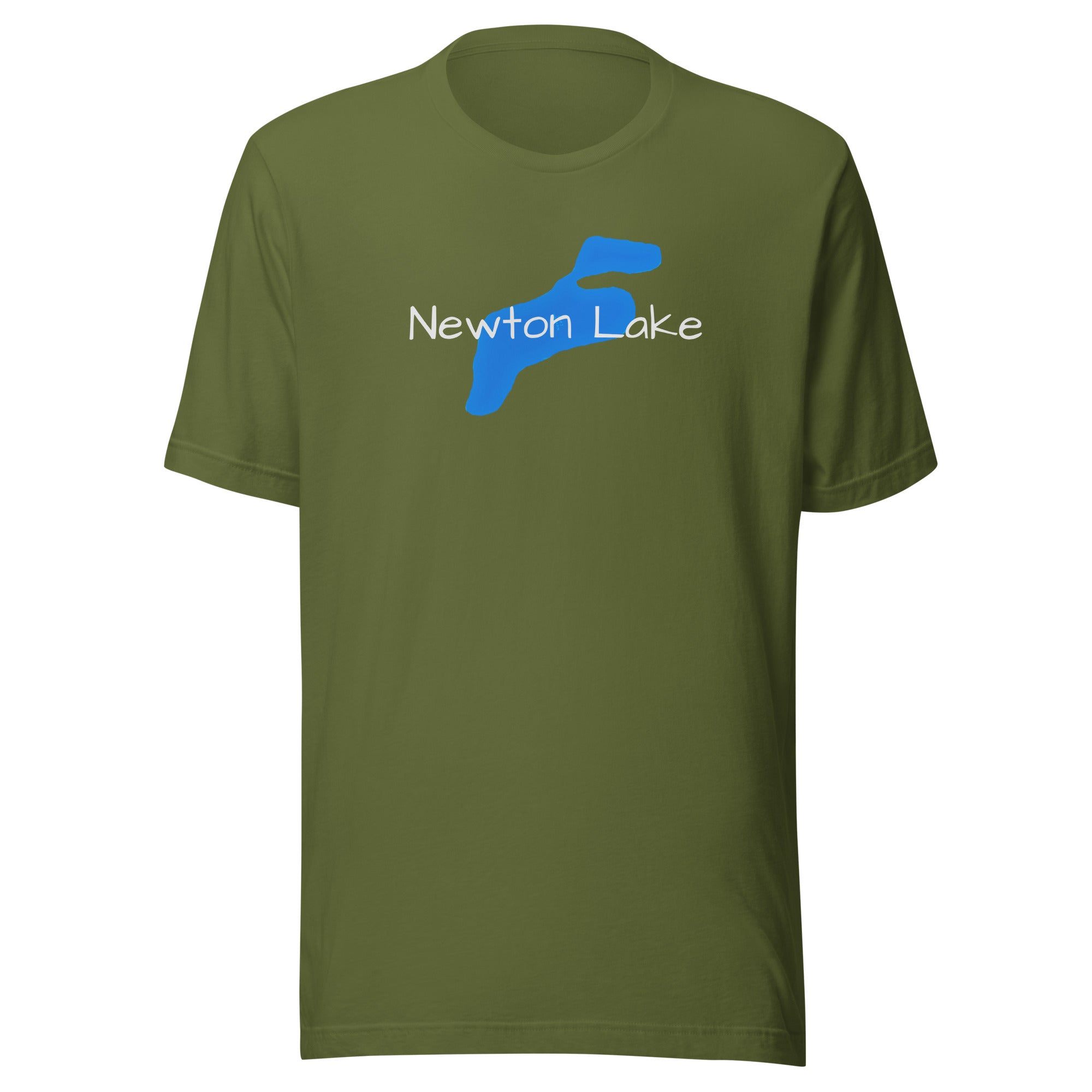 Newton Lake Water Outline Unisex t-shirt