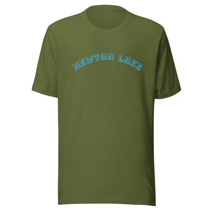 Newton Lake Arc across Chest Unisex t-shirt