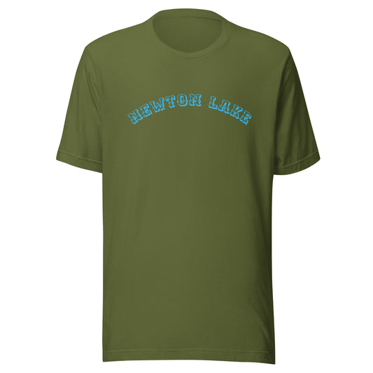 Newton Lake Arc across Chest Unisex t-shirt