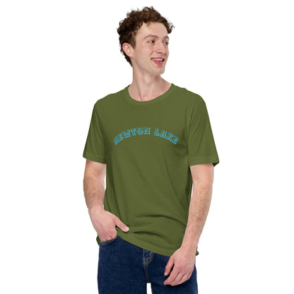 Newton Lake Arc across Chest Unisex t-shirt