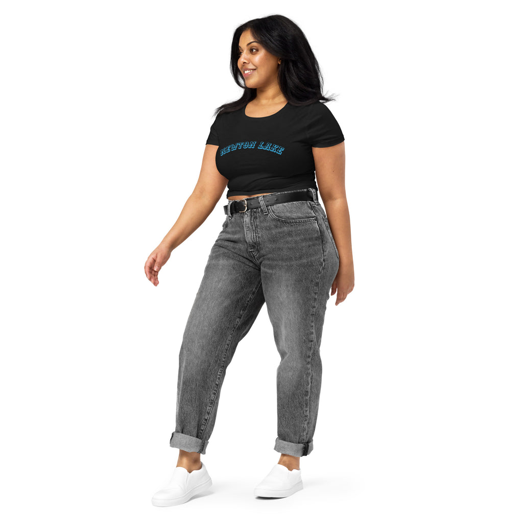 Newton Lake Arc Lettering Women’s Crop Tee