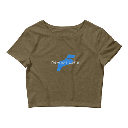 Newton Lake Outline Women’s Crop Tee