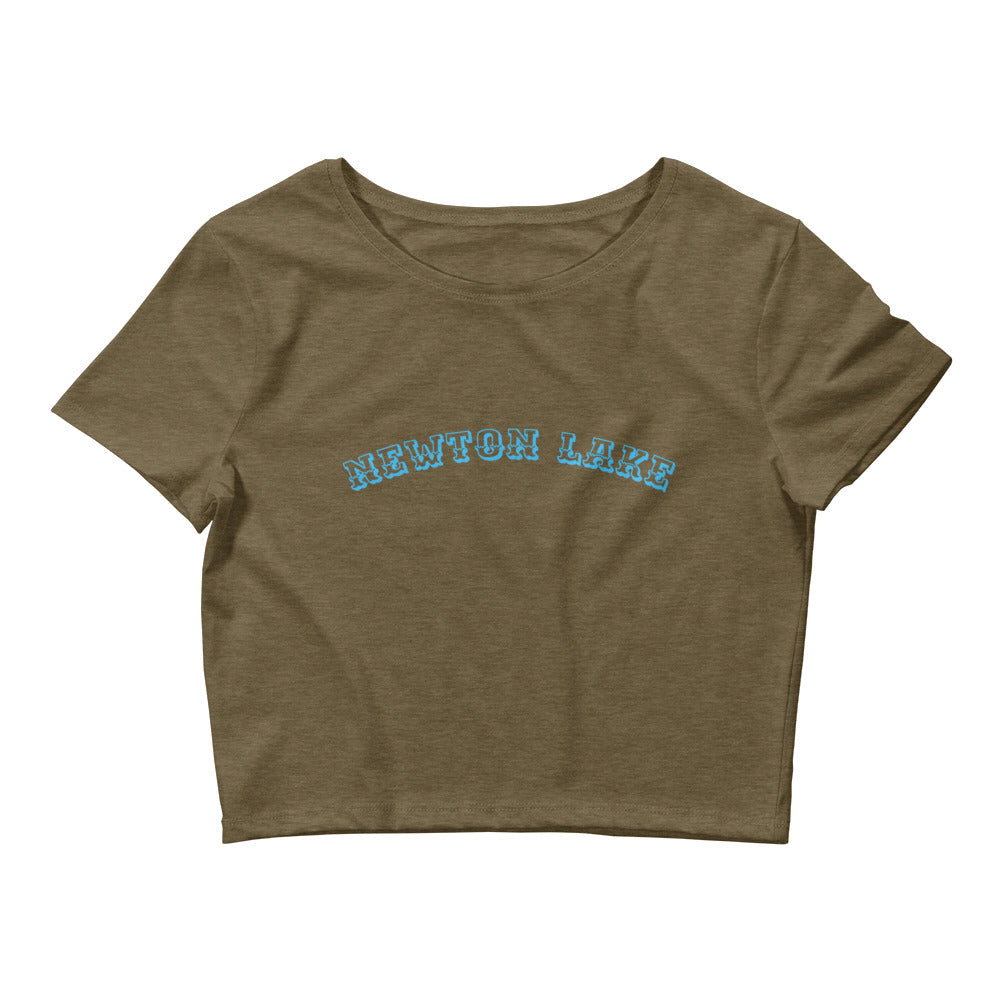 Newton Lake Arc Lettering Women’s Crop Tee