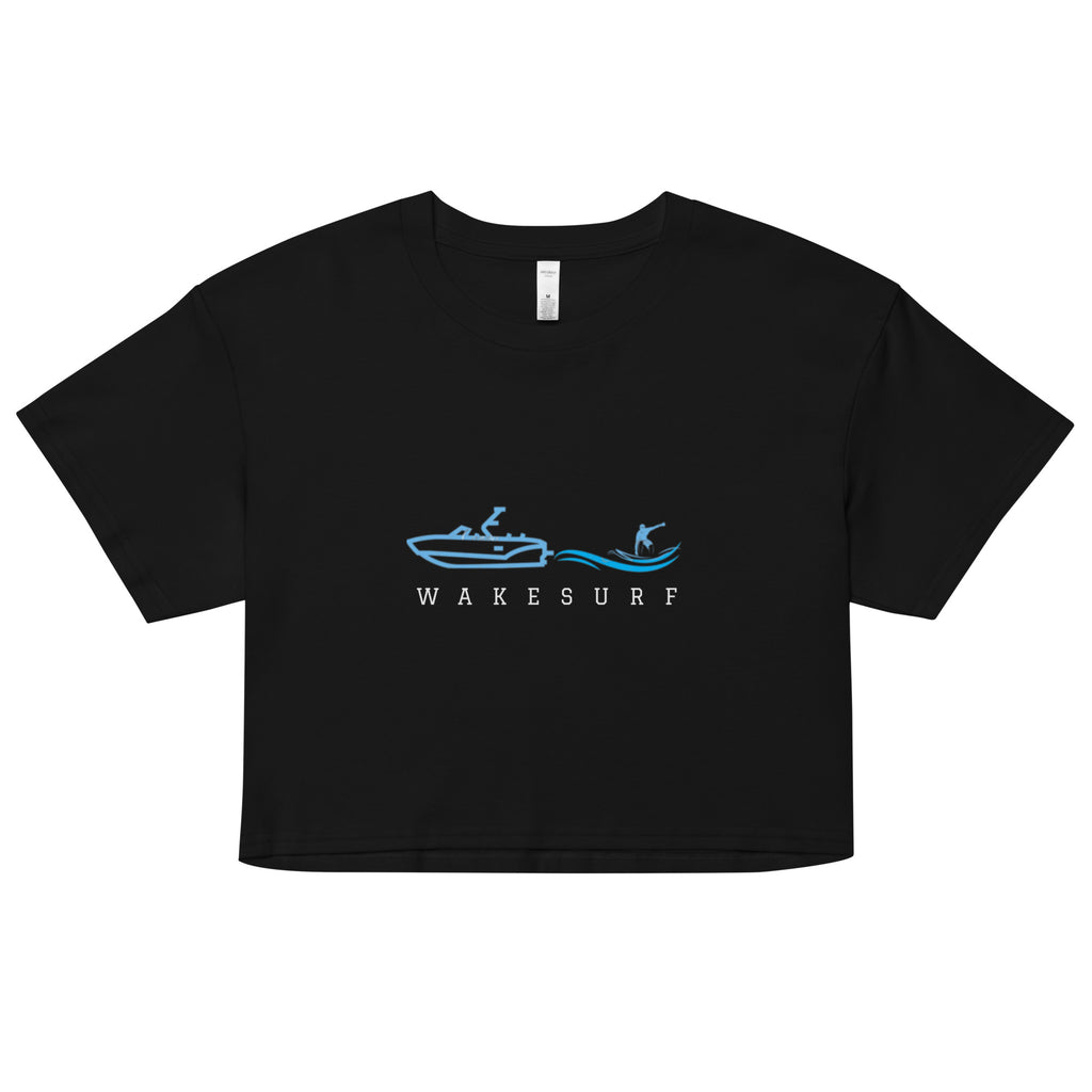 Wakesurf Boat & Surfer Women’s crop top