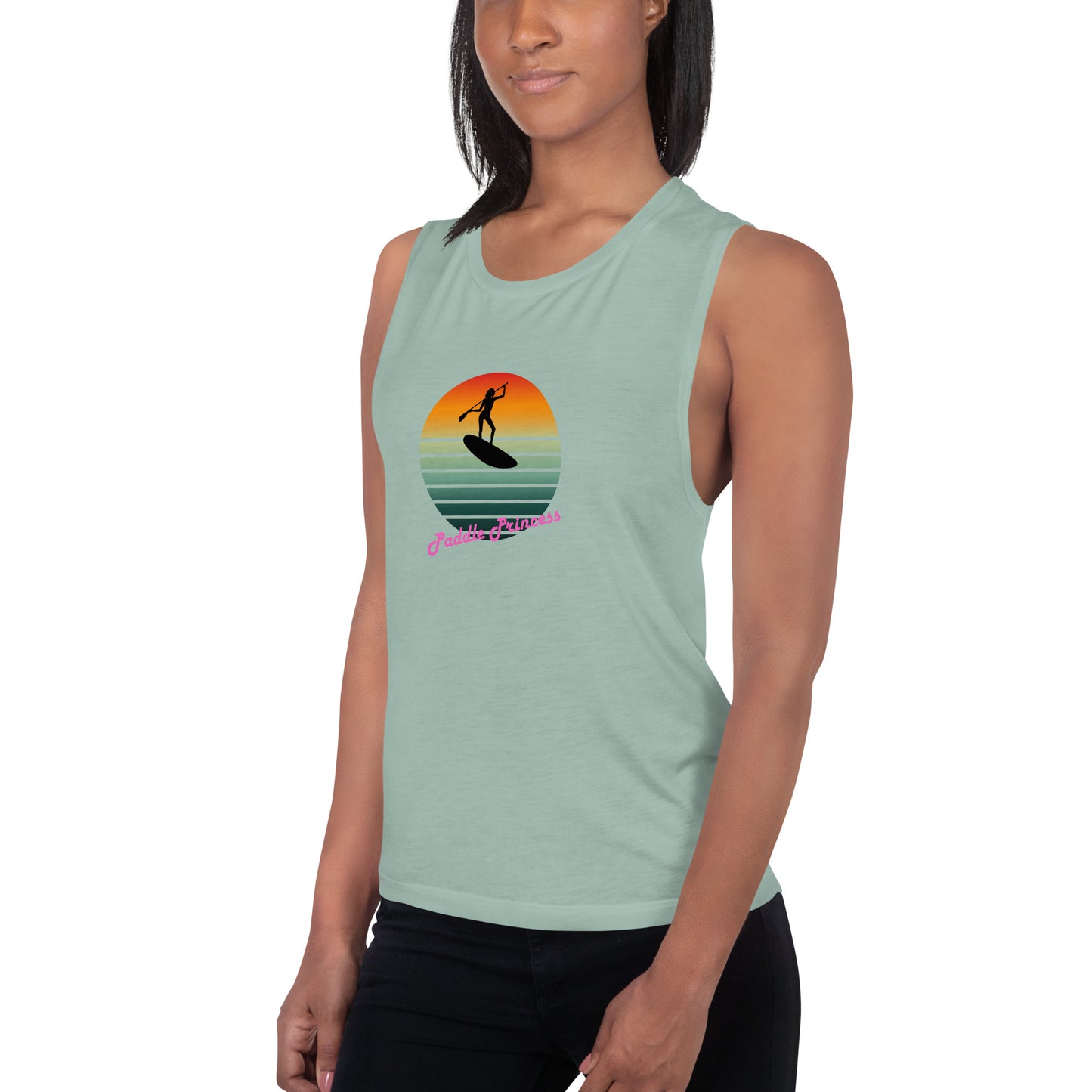Paddle Princess at Sunset Ladies Tank