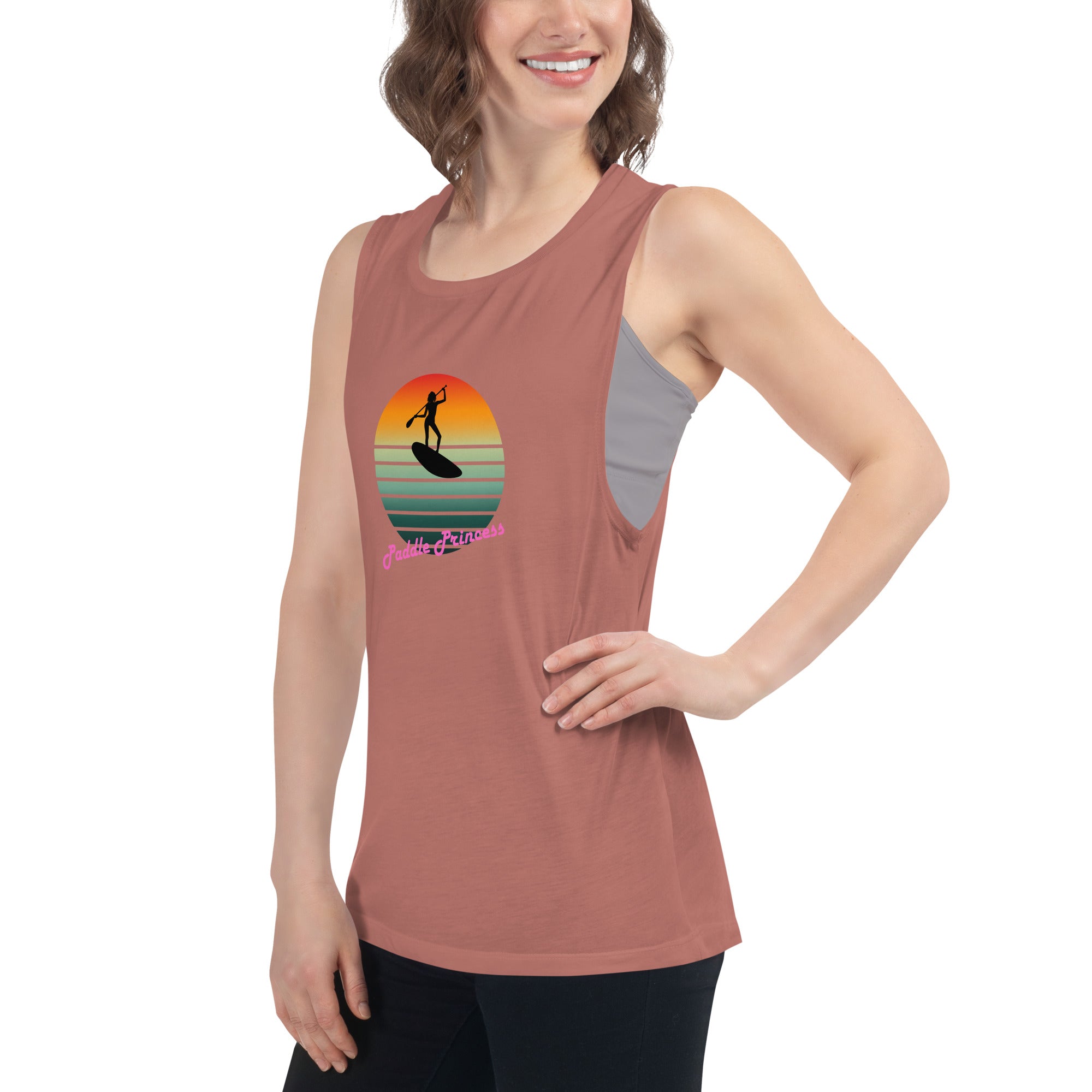 Paddle Princess at Sunset Ladies Tank