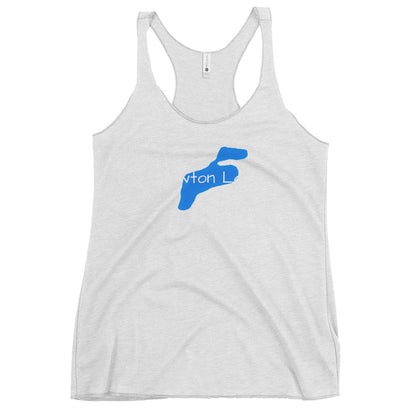 Newton Lake Outline Women's Racerback Tank